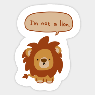 Lying Lion Sticker